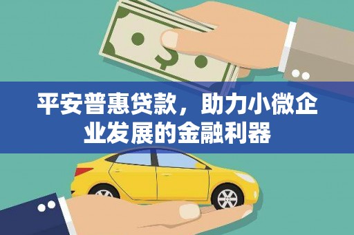 奎屯平安普惠贷款，助力小微企业发展的金融利器