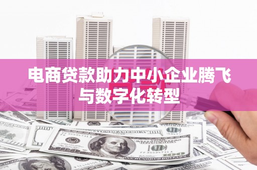奎屯电商贷款助力中小企业腾飞与数字化转型